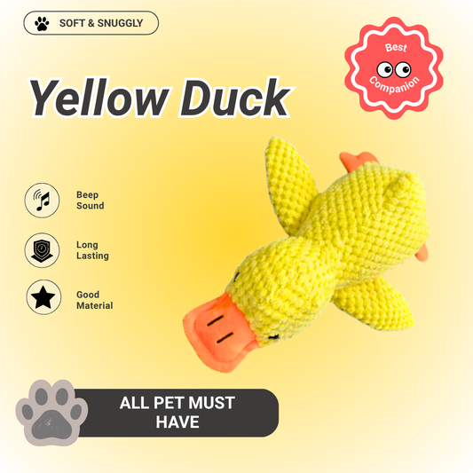 Pawpy Yellow Duck Cotton Toy (3 Sizes)